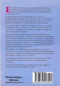 Contratapa del libro "El encuadre ampliado en Psicoanálisis con niños" de Ana María Sloninsky