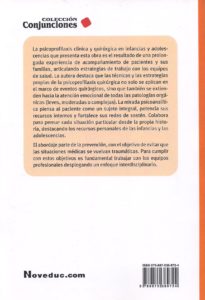 Contratapa del libro "Psicoprofilaxis clínica y quirúrgica en infancias y adolescencias..." De Sandra Vorobechik